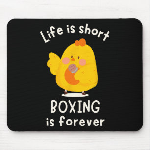 Life Is Short Boxing Is Forever Training Motivatio Mouse Pad