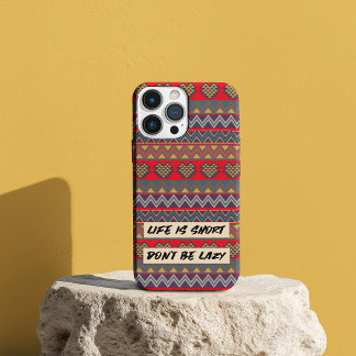 Life Is Short, Don’t Be Lazy – Geometric Heart  Case-Mate iPhone 14 Case