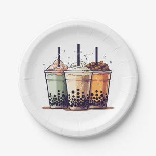 Life is short, drink the boba paper plate