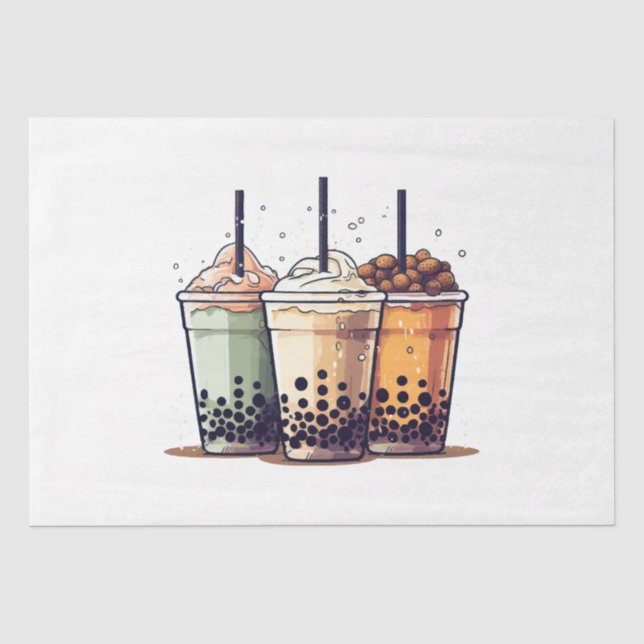 Life is short, drink the boba tissue paper (Front)