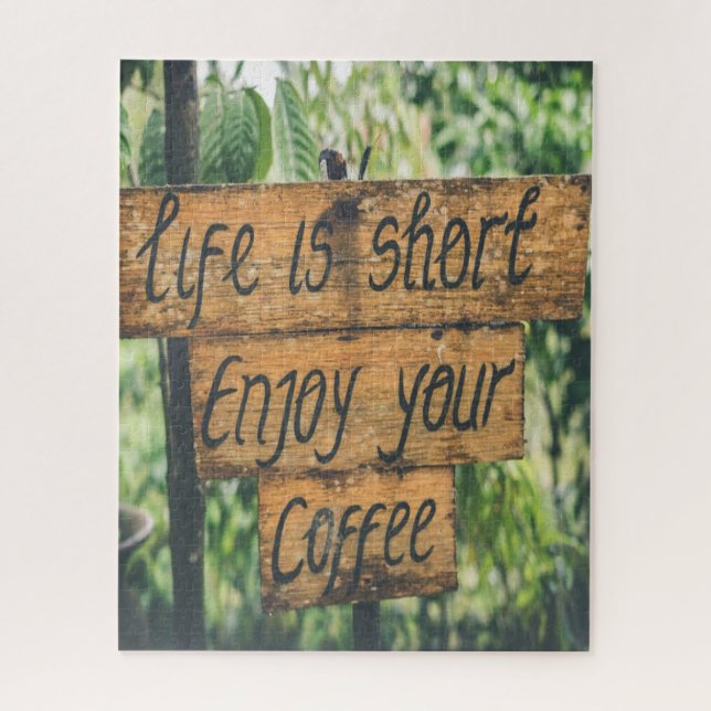 Life is short enjoy your coffee jigsaw puzzle (Vertical)