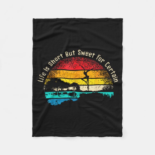 Life Is Short Guitar But Sweet For Certain  Fleece Blanket (Front)
