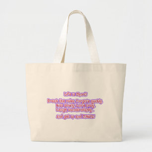 Life is Short Large Tote Bag