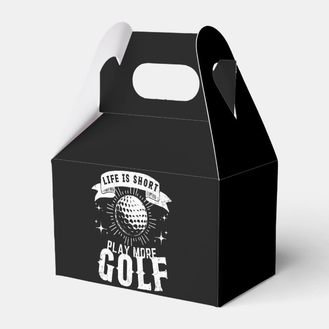 Life is Short. Play More Golf Favour Box (Front Side)
