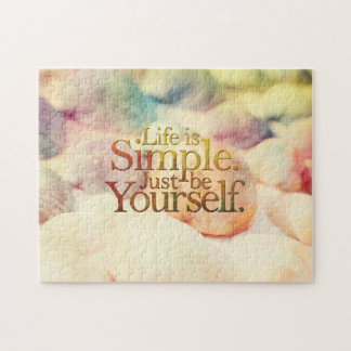 Life Is Simple Colour Shells Motivational Jigsaw Puzzle