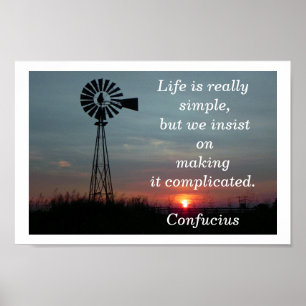 Life is simple poster