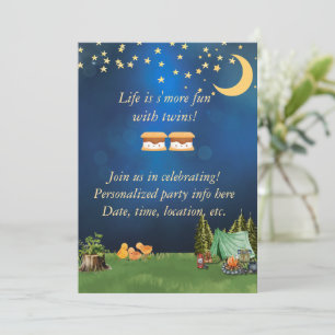 Life Is S'more Fun With Twins Invitation 