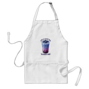 Life Is Sweet Like Blueberry Boba Standard Apron