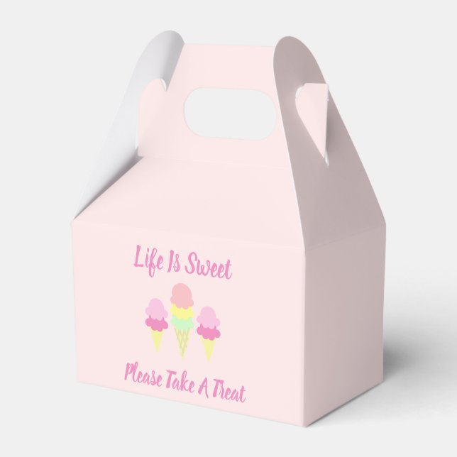 Life Is Sweet Please Take A Treat Favour Box (Front Side)