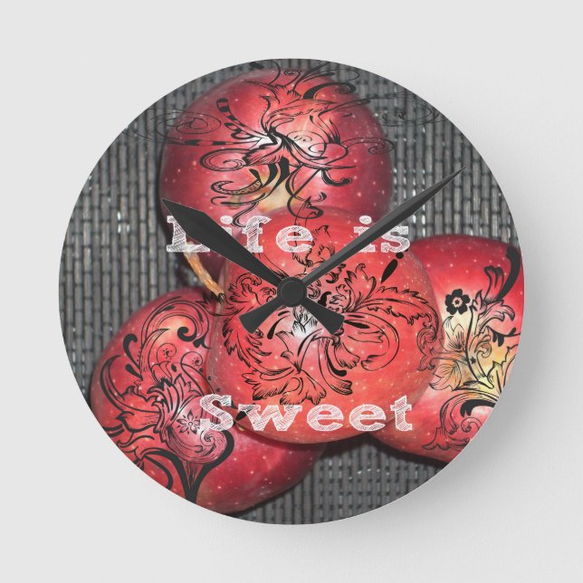 Life is Sweet Round Clock (Front)