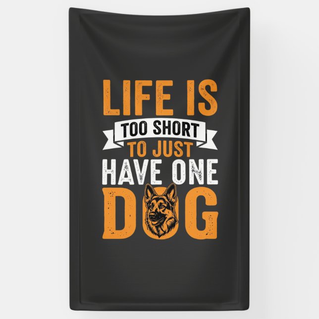 Life Is Too Short Dog Lover Graphic_1 Banner (Vertical)