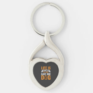 Life Is Too Short Dog Lover Graphic_1 Key Ring