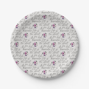 Life Is Too Short For A Bad Manicure Pattern Paper Plate