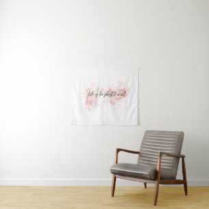 "Life Is Too Short to Wait" – Motivational Quote Tapestry
