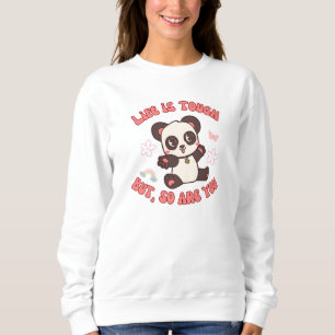 Life Is Tough Cute Retro Panda Sweatshirt