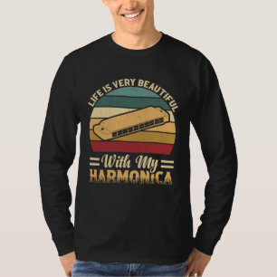 Life Is Very Beautiful With My Harmonica Mouth Org T-Shirt