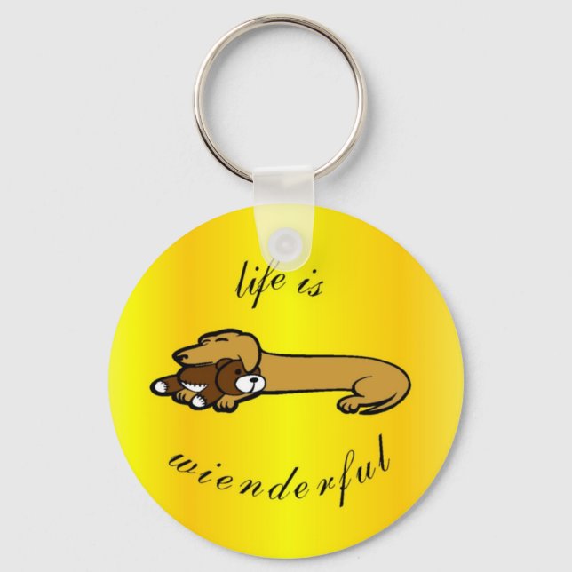 Life Is Wienderful Keychain (Front)