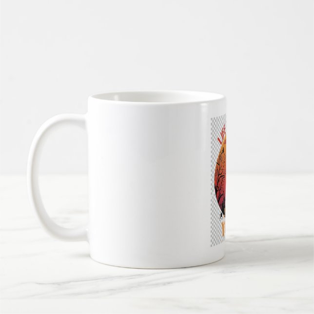 Life Is Witch Then You Fly Halloween Graveyard Bat Coffee Mug (Left)