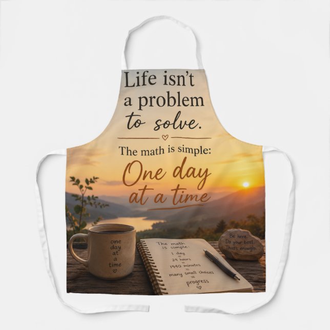 Life isn't a problem to solve apron (Front)
