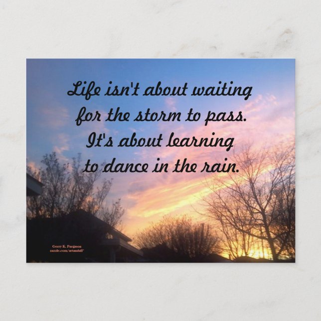 LIFE ISN'T ABOUT WAITING POSTCARD (Front)