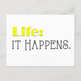 Life it Happens, Daily Affirmation Flash Card