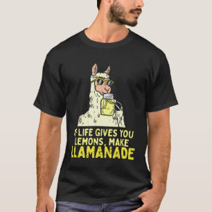 Life Lemons Make Llamanade  Llama Alpaca Puns T-Shirt