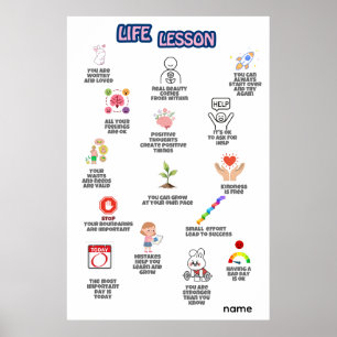 life Lesson Affirmations Wall Art