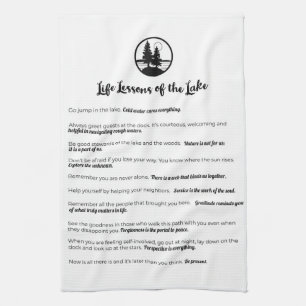 Life Lessons of the Lake kitchen towel