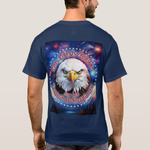 Life, Liberty And The Pur Brown Eagle Firework M T-Shirt