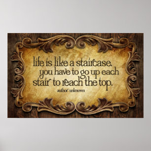Life Like Staircase Inspirational Poster Print