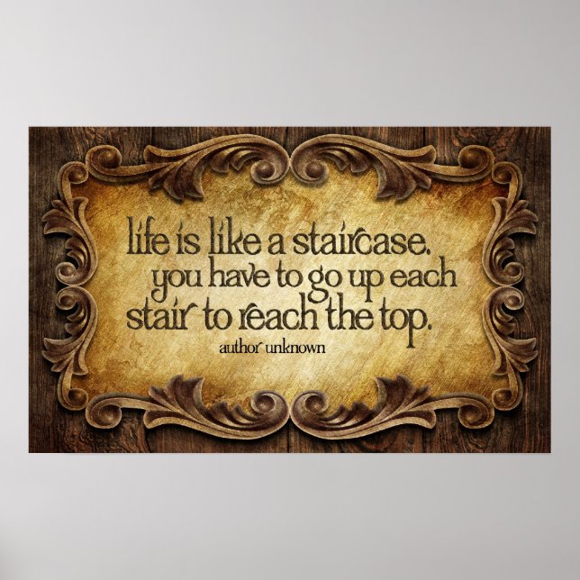 Life Like Staircase Inspirational Poster Print (Front)