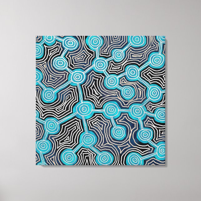 Life Lines Aboriginal style abstract pattern Canvas Print (Front)