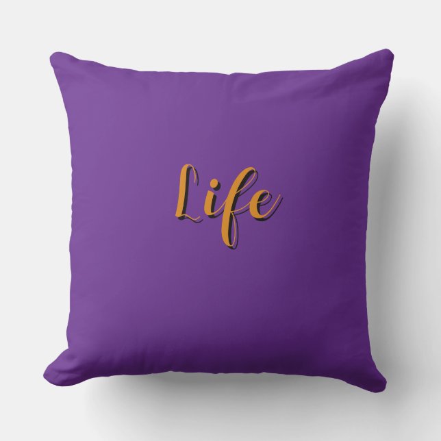  Life Logo Purple      Cushion (Front)