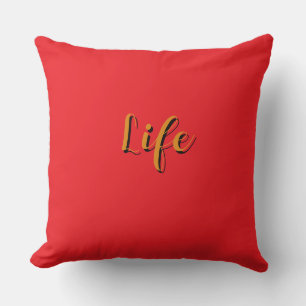 Life Logo Red Cushion