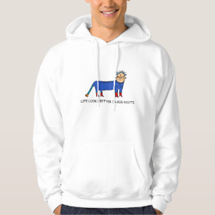 Life Looks Better in Red Boots – Whimsical Hoodie