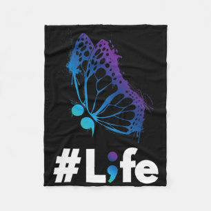 Life Love And Support Suicide Prevention Awareness Fleece Blanket