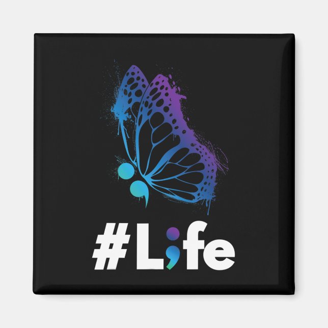 Life Love And Support Suicide Prevention Awareness Magnet (Front)