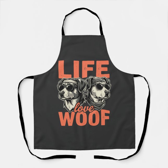 Life Love Woof Dog Lover Apron (Front)