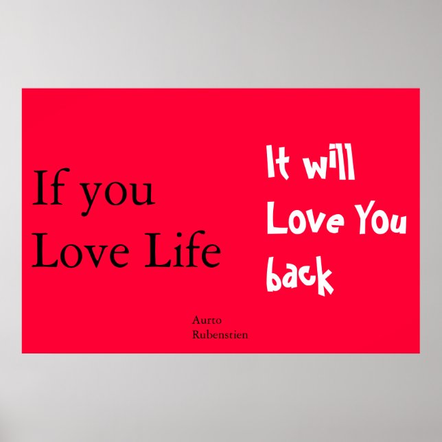 life lover poster (Front)