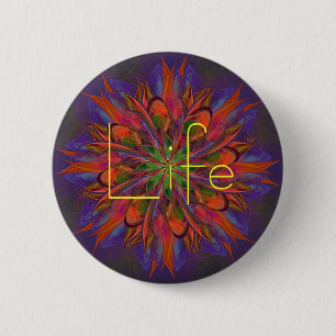 Life Mandala 6 Cm Round Badge