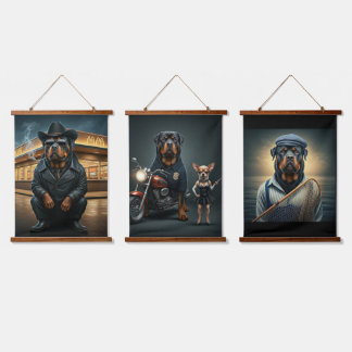 Life Moments with Maximus the Rottie Hanging Tapestry