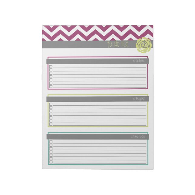 Life. More Organised. To Do List Notepad (Rotated)