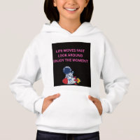Life Moves Fast Astronaut Rocket Kids  Hoodie