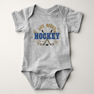 Life Needs Hockey Infant Baby Bodysuit