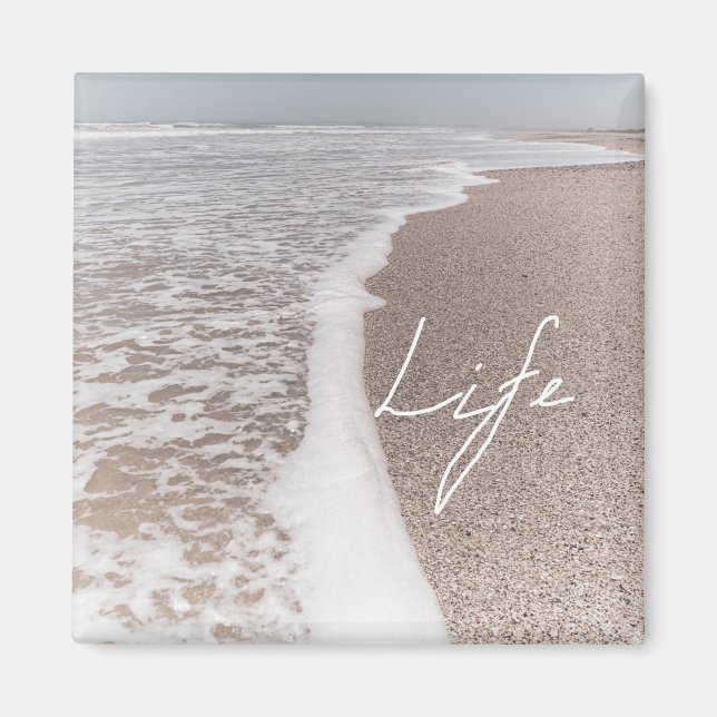 Life Ocean Sea Beach Travel Magnet (Front)