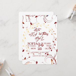 Life of a Birthday, Girl Invitation Digital, Showg