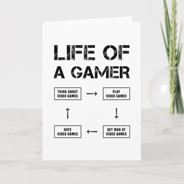 Life of a Gamer Video Games Gaming Gift Card (Front)