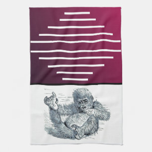 Life of a Young Ape Gorilla Tea Towel