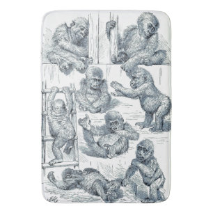 Life of a Young Gorilla Bath Mat