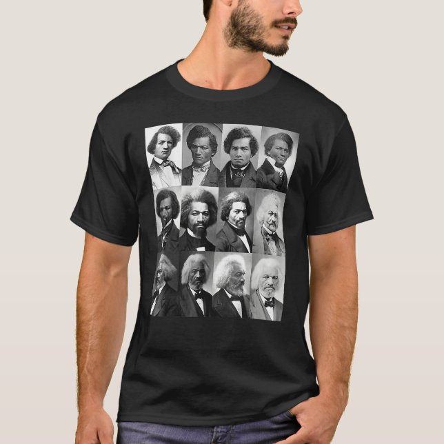 Life Of Frederick Douglass Shirt-Retro Black Histo T-Shirt (Front)